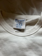 Champion Reverse Weave White Pocket Graphic Logo Crew Neck T-Shirt Men’s XL
