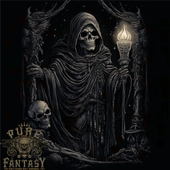 Gothic Grim Reaper Goth Heavy Metal Skull 5 Mens T-Shirt 100% Cotton