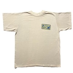 Vintage 90s Caribbean Playa Del Carmen Mexico Shark Souvenir T Shirt Tan Mens XL