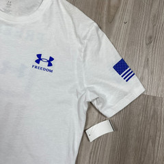 Under Armour Men’s UA Freedom Flag Athletic Short Sleeve Shirt White NWOT Size S