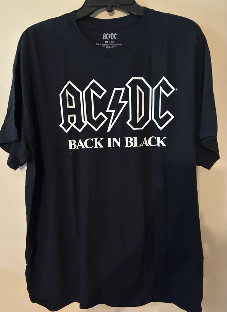 AC/DC BACK IN BLACK GRAPHIC TEE BLACK SIZE XL
