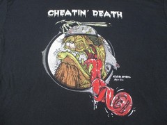 Cheatin’ Death Shirt Mens XL Black Gildan Hijinx Apparel Horror Graphic Tee