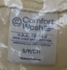 ComfortWash Hanes Men/Women Garment Dyed Long Sleeve T-Shirt Yellow S Sealed New