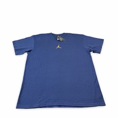 NWT VTG 2007 Nike Air Jordan Navy Blue & Gold Center Jumpman Logo Tee Mens Sz L