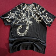 Liquid Blue Vintage 90s Black AOP Medusa Skull Graphic Tee Men’s L