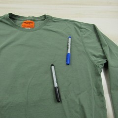 Wrangler Shirt Mens Extra Large Green FR Fire Resistant Workwear *Holes