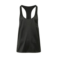 Sleeveless Gym Tee Men Tank Top Oil Shiny Glossy Satin U Neck Four Seasons