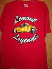 HOT ROD Lemont Legends red L t shirt