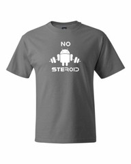 No Steroid Android Logo Trainer T-shirts S-5XL