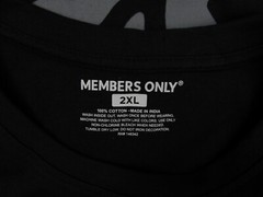 Members Only Black Short Sleeve Tiger Patch Tee Mens T-Shirt 2XL Black Steel NWT