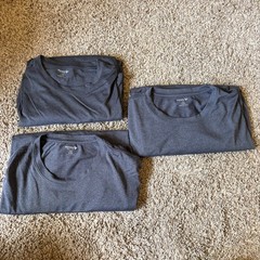 3-Pack Old Navy Men’s Active Core Crew Neck Long Sleeve T-Shirt Large Tall Gray