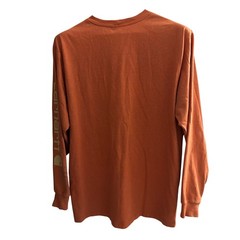 Carhartt Mens Loose Fit Long Sleeve Graphic Logo T-Shirt Orange Large K287