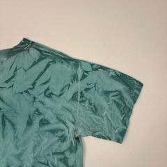 Green Tie Dye T Shirt Mens XL Grunge Distressed Blank Vintage Style Festival Tee