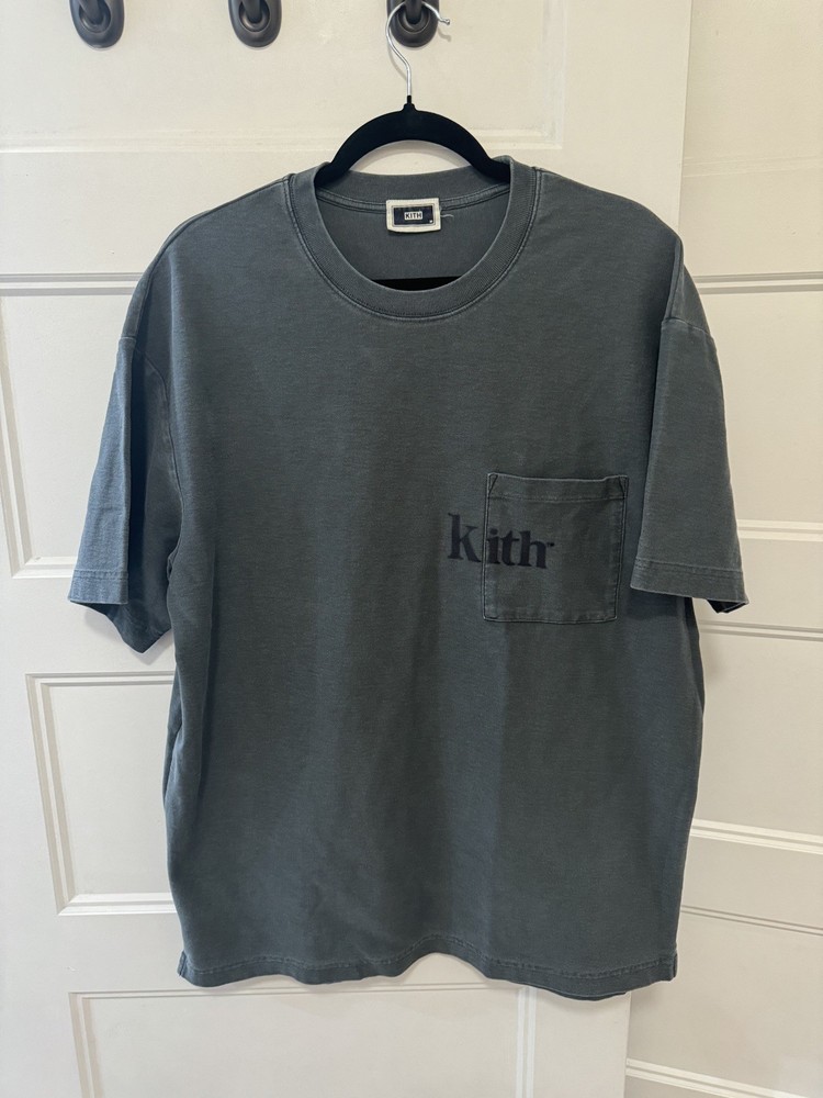 Kith Pocket T Shirt Charcoal Grey Mens L
