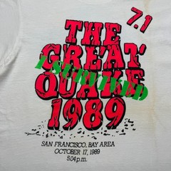 Vintage 1989 I Survived The Great Quake San Francisco Bay Area T-Shirt – Large