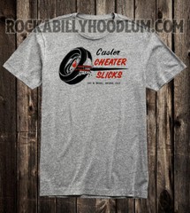 Retro Hot Rod T Shirt Tee Drag Race Racing Speed Shop Casler Cheater Slicks
