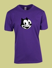 MEN WOMENS TEE TSHIRT FELIX THE CAT FACE HAPPY FRIEND CARTOON FUN COOL GIFT NEW