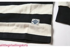NON STOCK Men Prisoner Striped Long Sleeve T-Shirt Casual Cotton Crew Neck Shirt