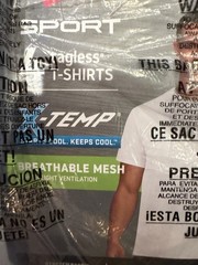 Hanes Sport X-Temp Mens XL White T-Shirts Lot of 2 4-Packs (8 Tees) NEW Sealed