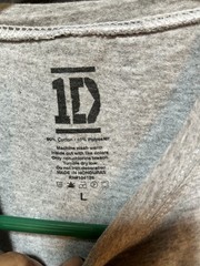 1D One Direction Men’s Gray Graphic Print Logo Short Sleeve Crew Neck Tee L