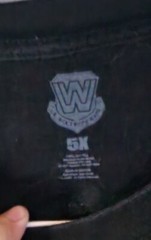 Ultimate Warrior WWE Legends Authentic Black T-Shirt 5XL