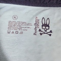 Psycho Bunny Mens XL Henley T-Shirt Blue Logo Pocket Short Sleeve Cotton Blend