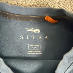 Sitka Gear Shirt Mens L Marine Blue Foothills Long Sleeve Crew Stretch Hunting