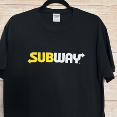 Subway Sandwich Black Logo Jerzees DriPower Short Sleeve Work T Shirt Men’s M