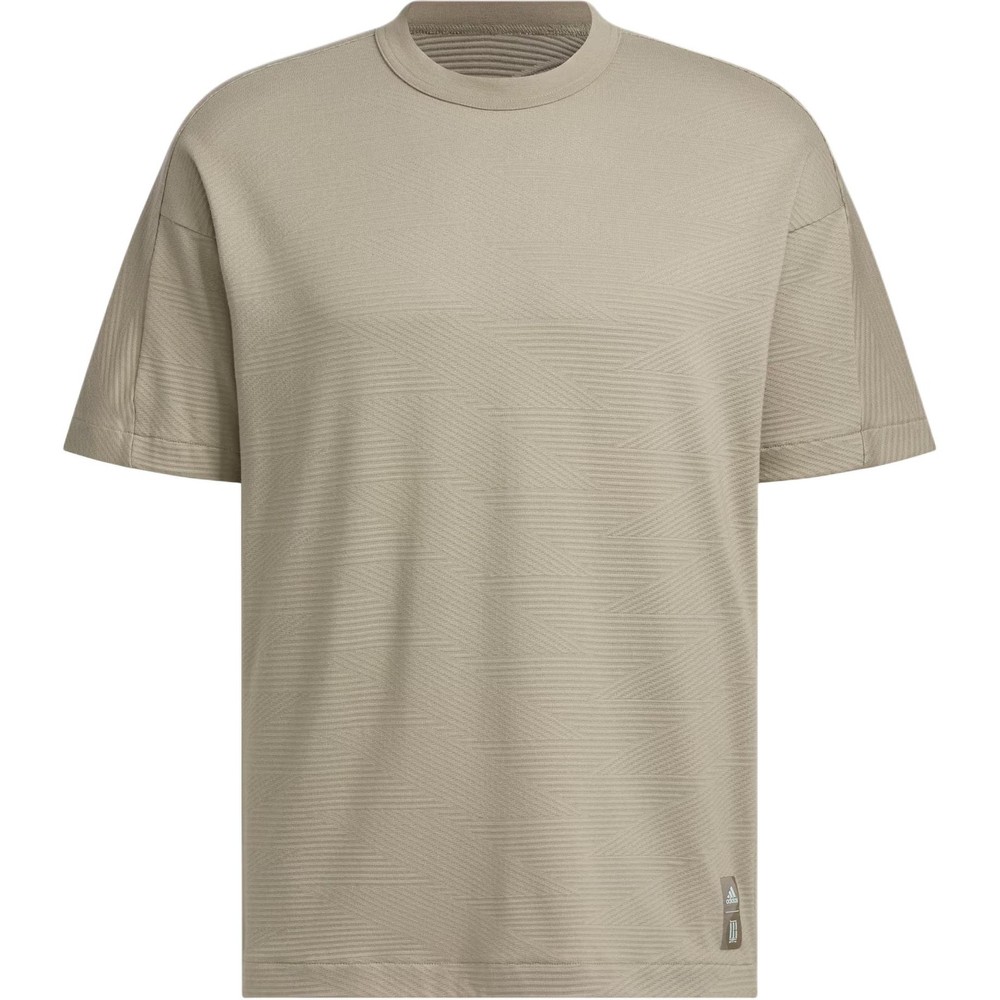 adidas Wuji Jacquard T-Shirt, Pure Color, Round Neck, Sports Casual, Short