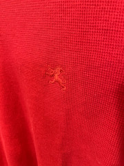 Express Sweater Shirt Medium Knit Henley Red Tagless Machine Washable 60% Cotton