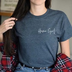 Home girl pocket Unisex T-shirt realtor tee Black Navy Dark Heather