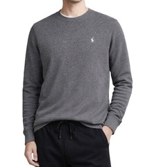 NWT- POLO RALPH LAUREN Mens Waffle Knit Thermal Long Sleeve Shirt-DK GREY: S-XXL