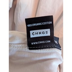 CHNGE Women Dont Owe You Sh*t Long Sleeve Shirt Organic Cotton Cream Mens Medium