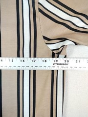 Brooklyn Laundry Shirt Mens Medium Tan Vertical Stripe Tokyo Graphic Crewneck