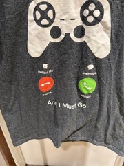NWOT Funny video games are calling T-Shirt size medium. Short sleeve. 50/50