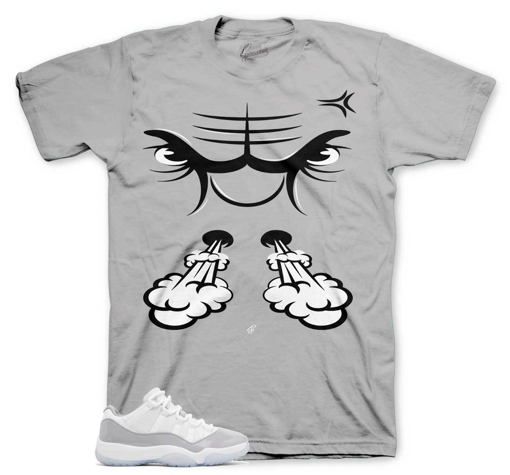 Shirt To Match Jordan 11 Cement Grey Shoes – Raging Face Sneaker Tee