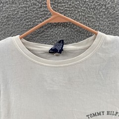 VINTAGE Tommy Hilfiger T Shirt Men XXL 2XL White Spellout Logo Street Wear 00s