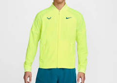 Nike Men’s Dri-FIT RAFA Tennis Jacket – DV2885 702 – Volt / Teal – Size: XL NWT