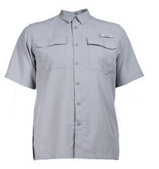 Habit Men Fishing Shirt Large Dolphin Print UPF 50+ Short Sleeve Performance NWT