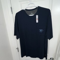 Tommy Bahama Bali Skyline Tee Crew Neck Pocket 3XL/3TG Blue Solid Tee
