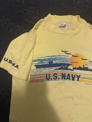 Vintage 1979 US Navy Single Stitch Cotton Tee Hanes Beefy T Size M