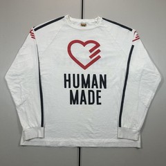 Human Made Long Sleeve Shirt Men’s Size XL Striped Heart Logo Made in Japan