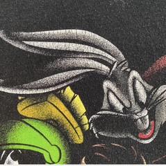 VTG Six Flags T-Shirt Marvin The Martian Mens XL Looney Tunes FADED FLAWED