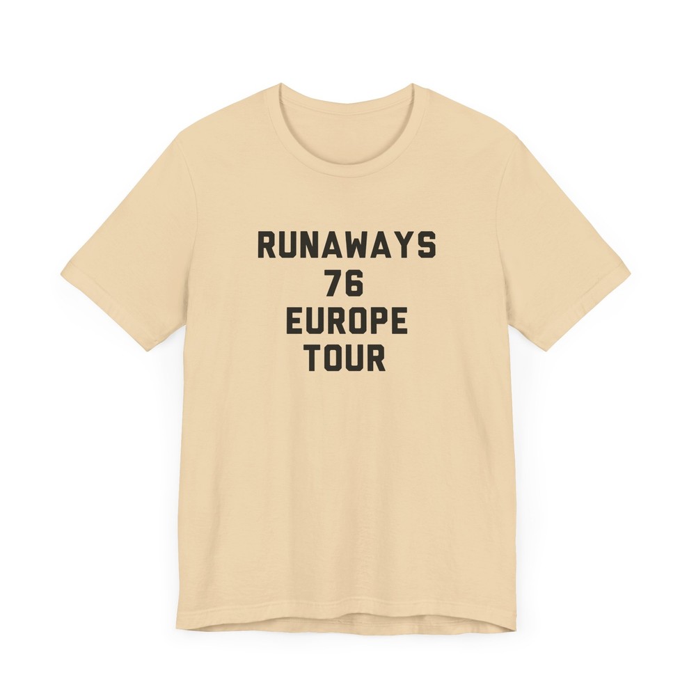 Runaways 76 Europe Tour Band Tee, Classic Punk Rock Shirt, Female Band Music