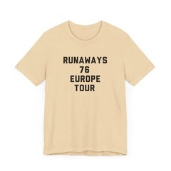Runaways 76 Europe Tour Band Tee, Classic Punk Rock Shirt, Female Band Music