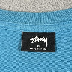 Stussy Freedom Is Power Long Sleeve T-Shirt Men’s Size S Teal Blue Graphic Tee