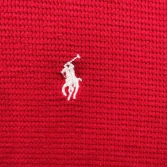 Polo Ralph Lauren Thermal Shirt Mens XL Red Long Sleeve Waffle Thermal Fleece