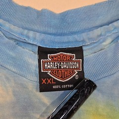 VTG Harley Davidson XXL Tie Dye T Shirt Single Stitch Birmingham AL 90s THRASHED