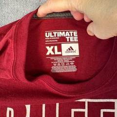 Adidas Ultimate Tee XL Red Bleed Black & Red RM Athletic Graphic T-Shirt