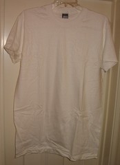 New Vintage BVD White Blank Single Stitch Combed Cotton T-Shirt Mens Large USA